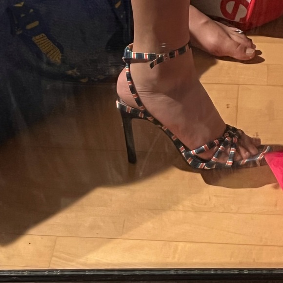 Zara colorful stripe heels - Picture 4 of 4